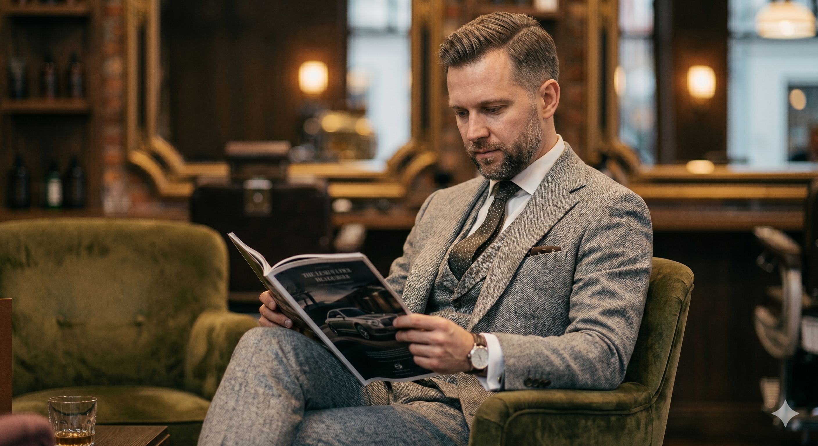 Homem elegante em ambiente sofisticado